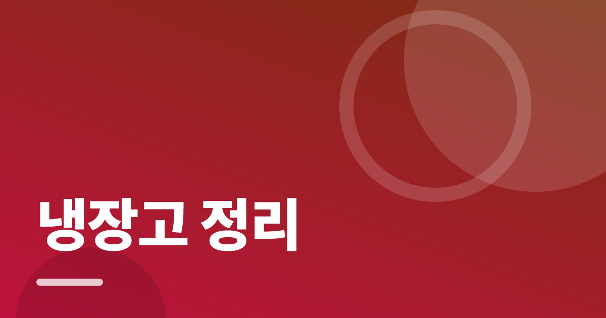냉장고 정리: 실사용 후기와 고르는 기준 대표 이미지