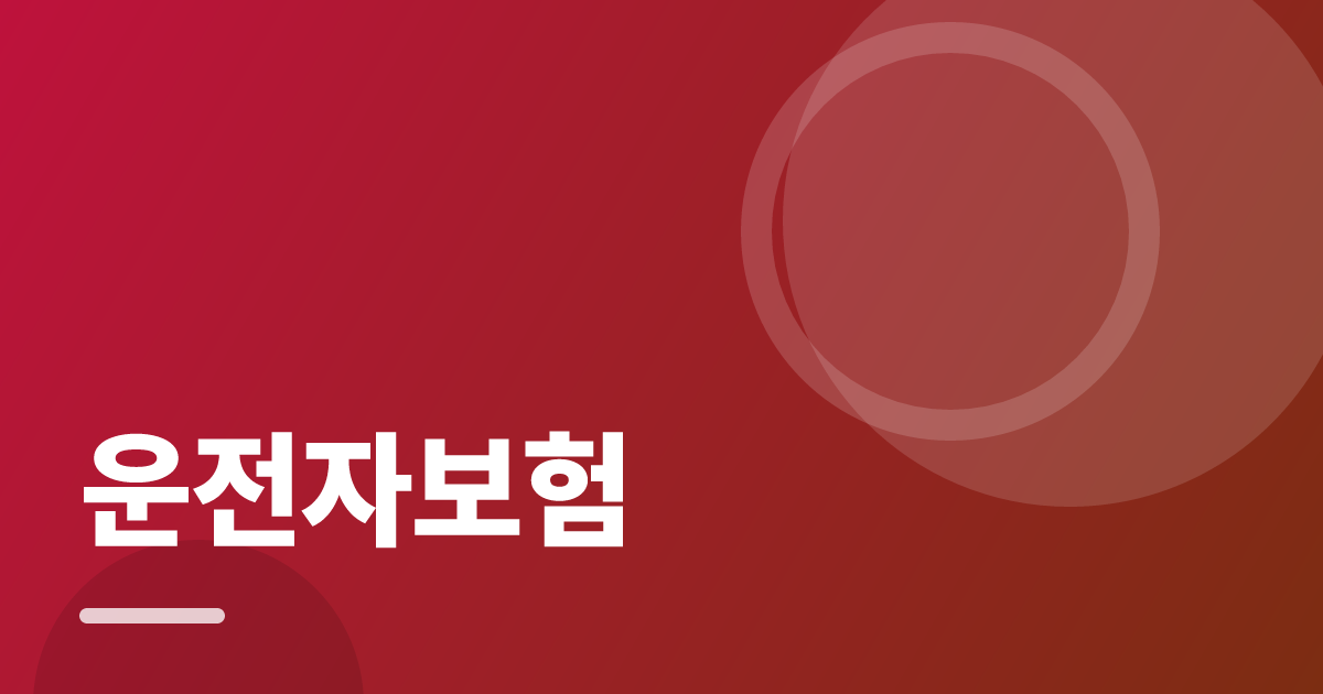 운전자보험: 조건별 비교 기준과 확인 순서 실전 정리 대표 이미지